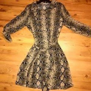 XL SnakeSkin Mid-length Belt Dress